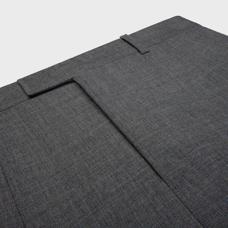 PANTALONES JAZZ DE LANA DE MOHAIR - GRIS OSCURO -  - 1 | CELINE
