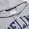 loose hoodie IN cotton fleece - GREY MELANGE/NAVY -  - 3 | CELINE
