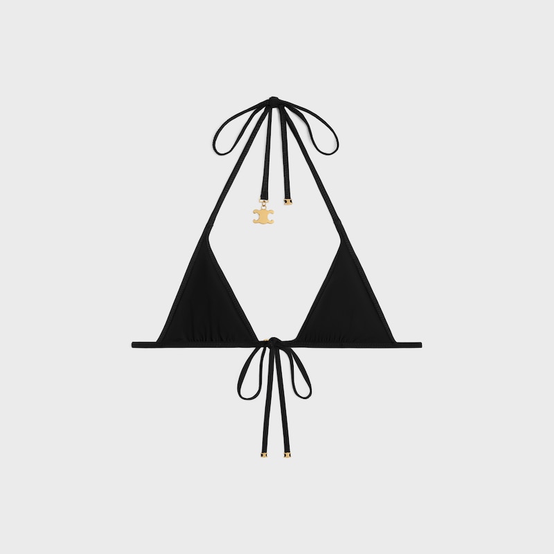 triomphe triangle top IN matte jersey - BLACK -  - 1 | CELINE