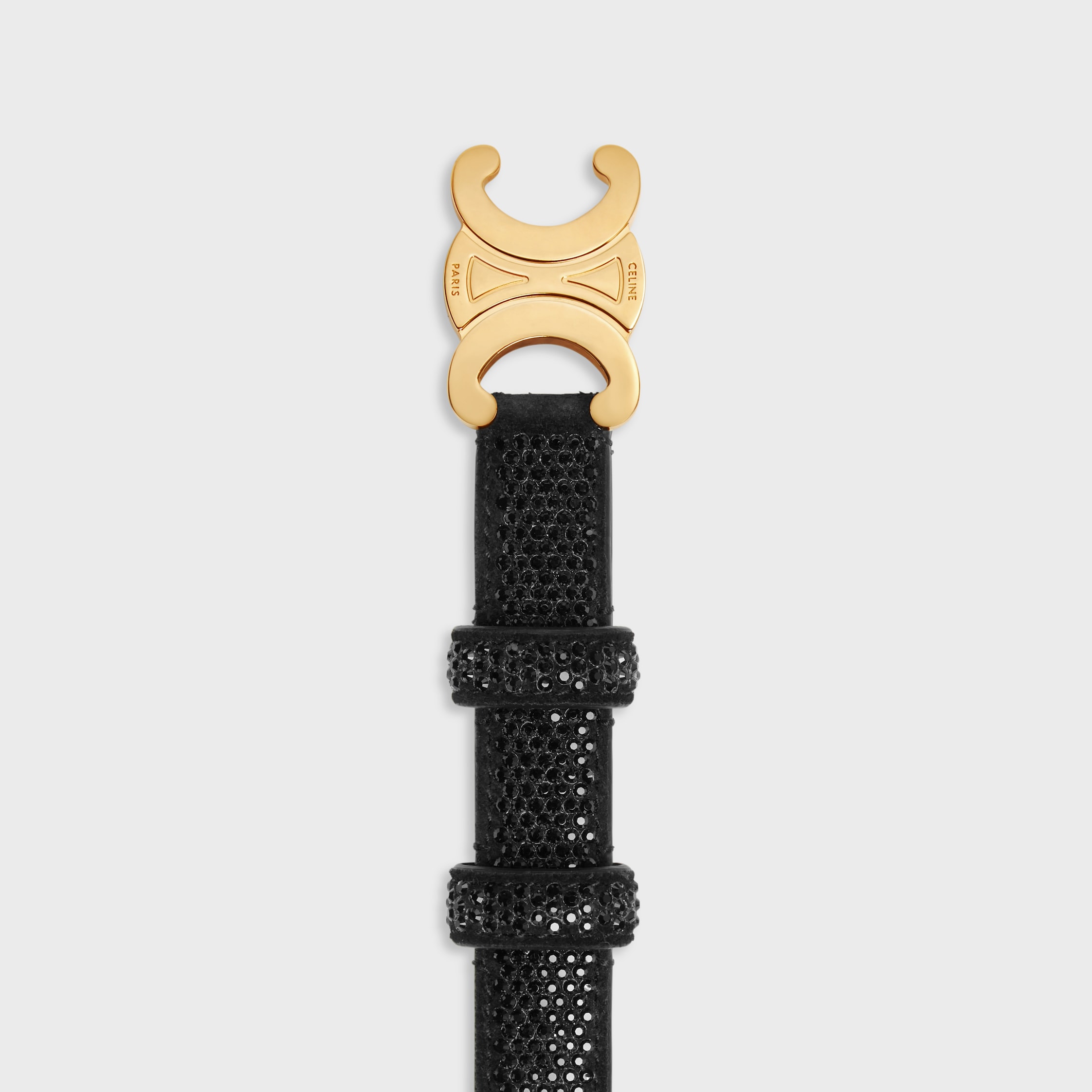 スモール 18MM トリオンフ ベルト / ストラス付きスエードカーフスキン