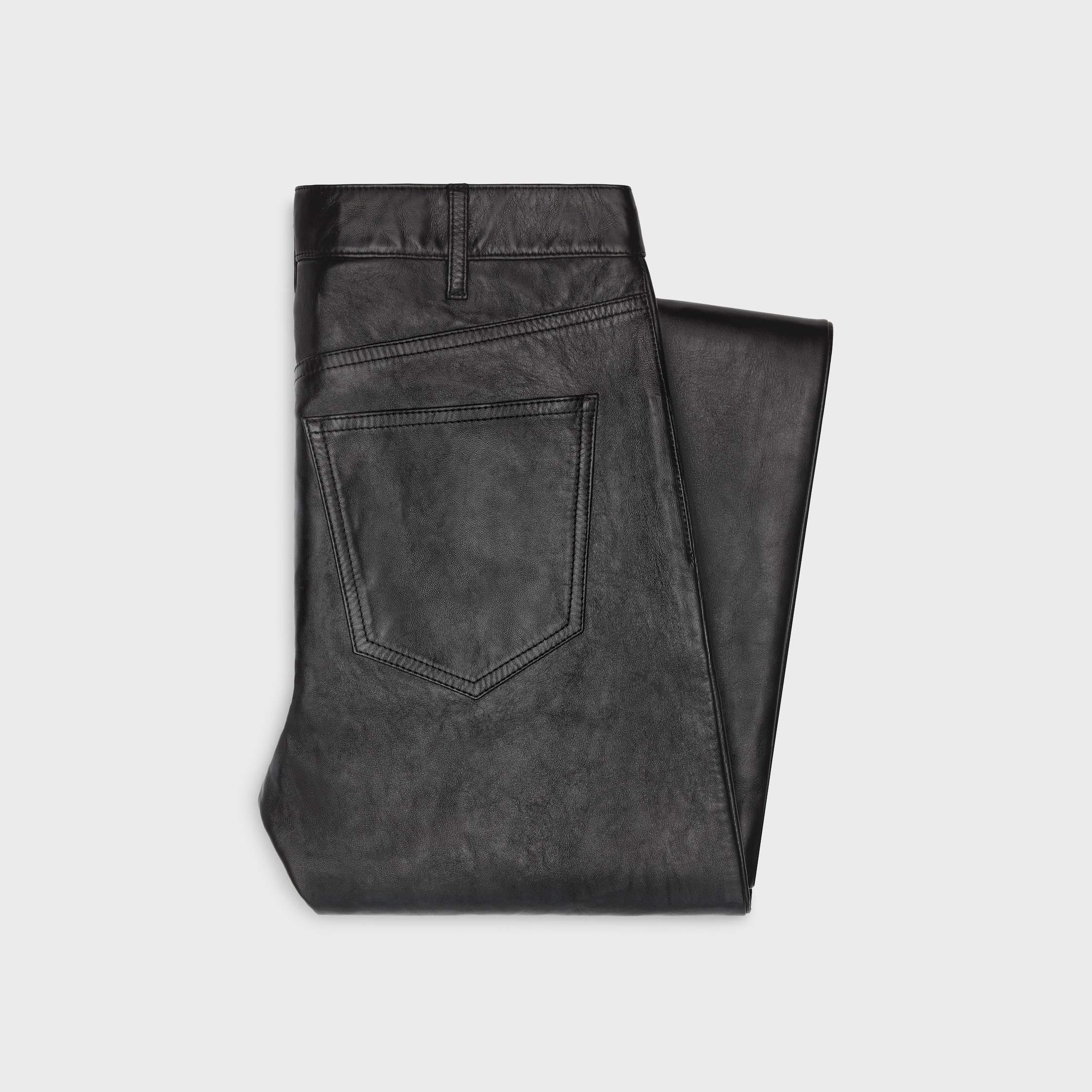 CELINE セリーヌ Louジーンズ ソフトラムスキン レザーパンツ BTSテテ着用☆CELINE ソフトラムスキン ルーLou レザーパンツ