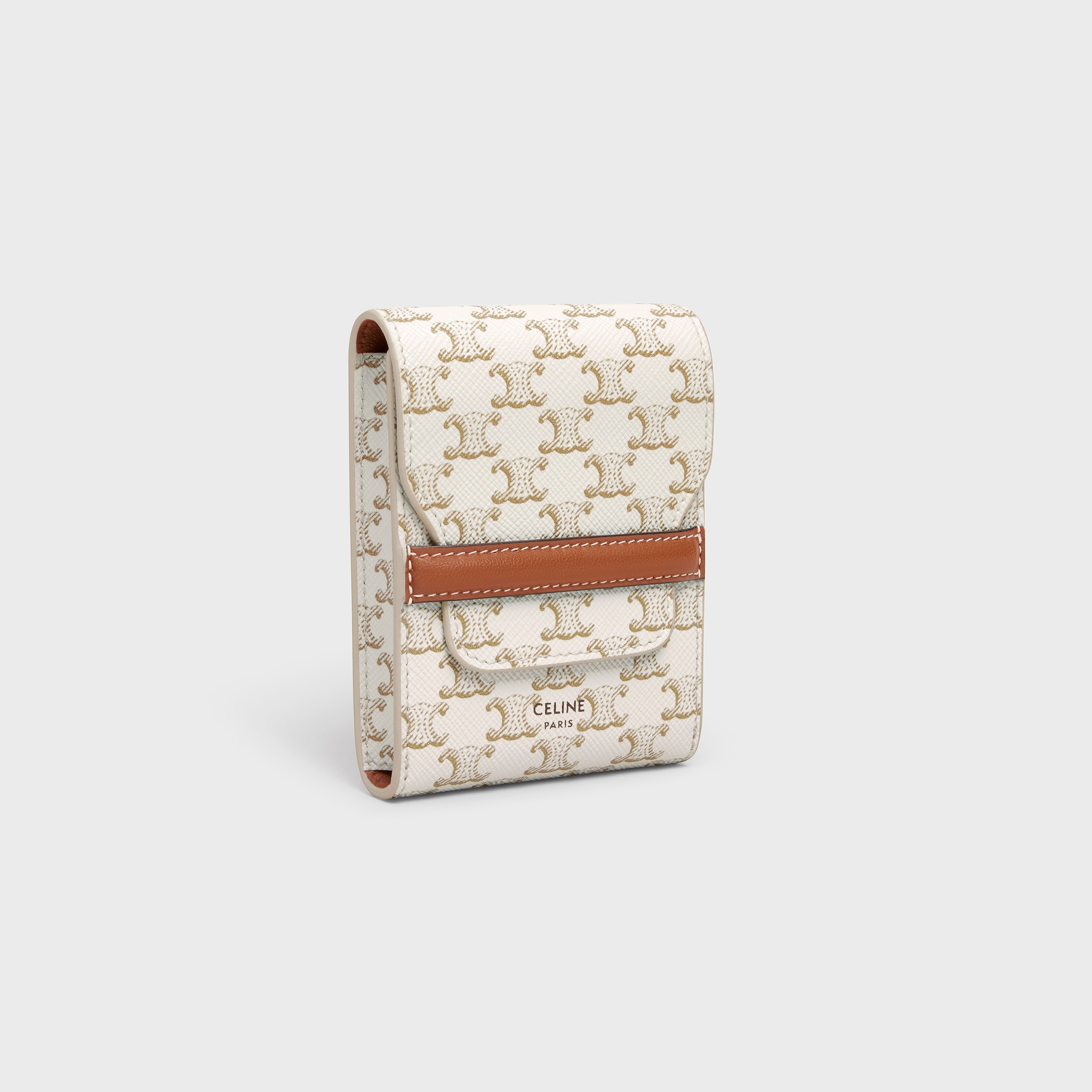 Playing Cards Case in Triomphe Canvas and Lambskin - WHITE / WHITE