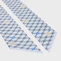 lavalliere IN silk twill - BABY BLUE / GOLD -  - 2 | CELINE