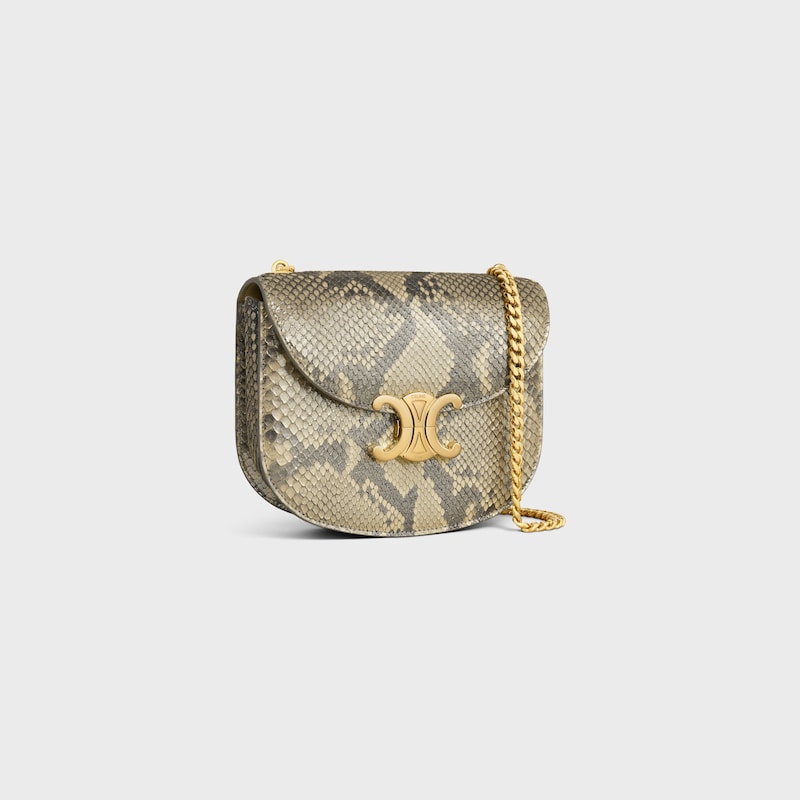 CHAIN BESACE CLEA in pearly python - NATURAL - MORE LINES - 1 | CELINE