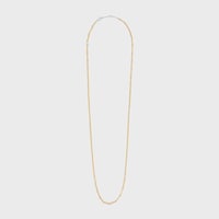 Celine Charms Long Necklace in Brass with Gold and Rhodium Finish - GOLD / SILVER - NECKLACES - 2 | CELINE