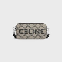 Horizontal pouch in TRIOMPHE CANVAS WITH CELINE PRINT - BEIGE - TRIOMPHE CANVAS - 1 | CELINE