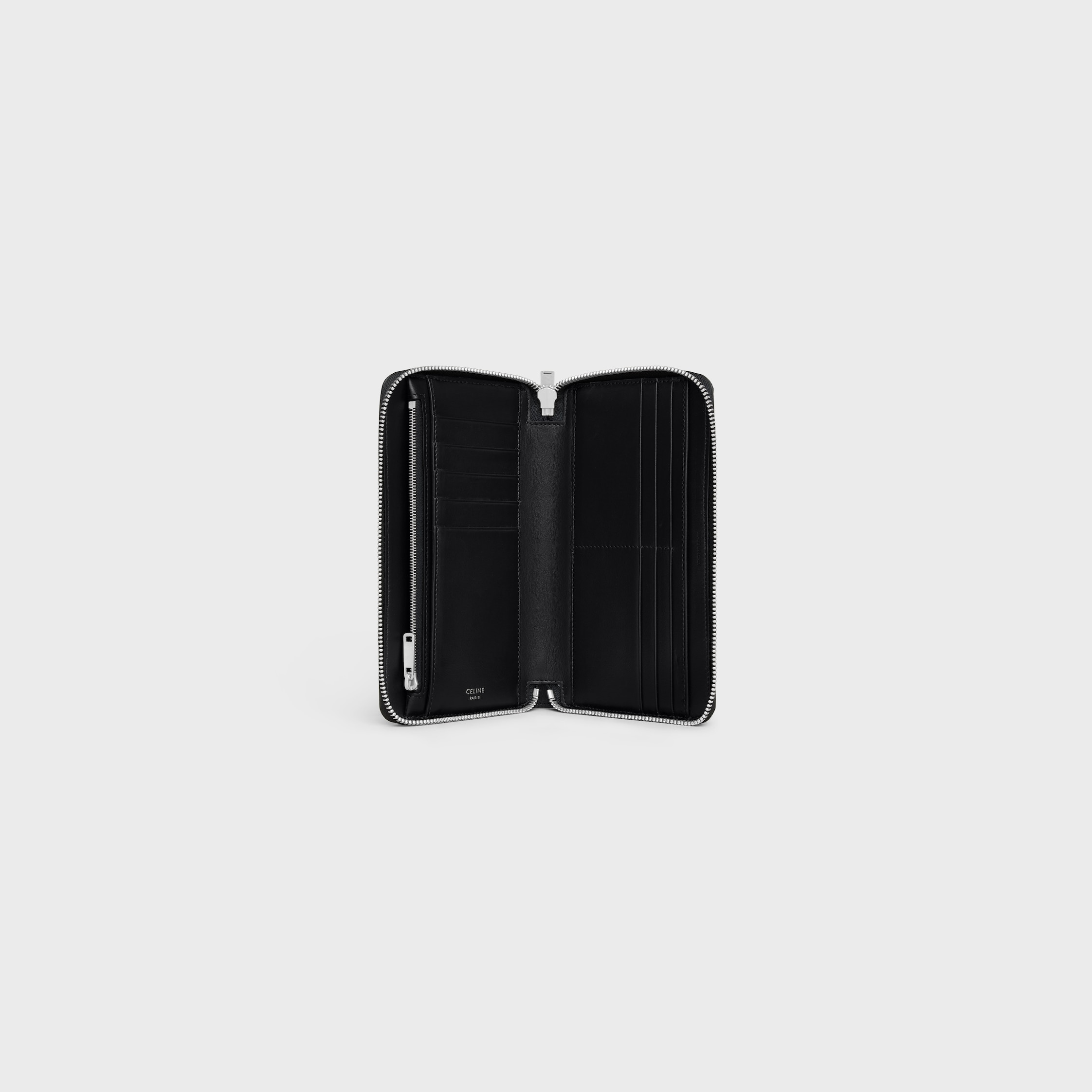 【CELINE】ラージ ジップウォレット / トリオンフ キャンバス ラージ ジップウォレット キュイル トリオンフ / スムースカーフ