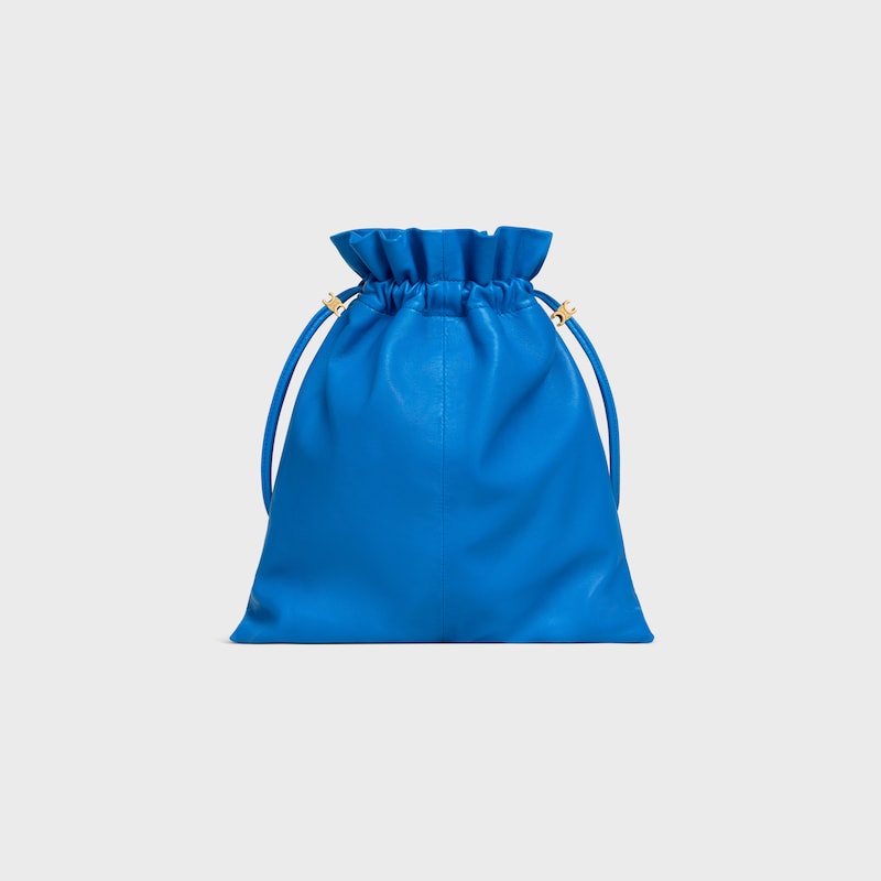 SMALL CRYSTAL POUCH IN LAMBSKIN - ULTRA BLUE - MORE LINES - 1 | CELINE