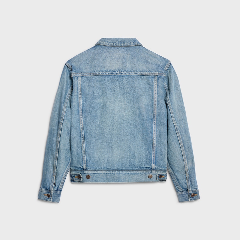 trucker jacket IN cotton denim - CLEAR WATERFALL -  - 1 | CELINE
