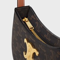 MEDIUM TILLY BAG IN Triomphe canvas and calfskin - TAN - BIBLIOTHEQUE NATIONALE - 1 | CELINE