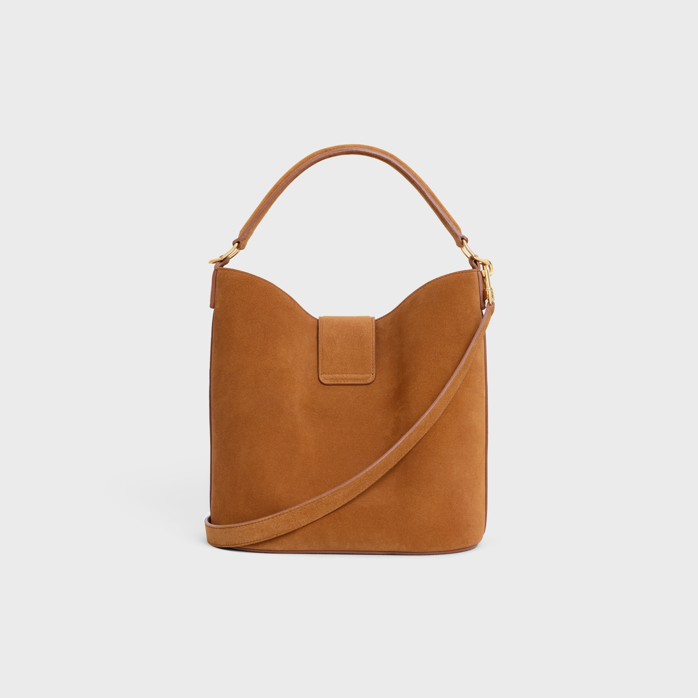 MEDIUM LOUISE BAG in SUEDE CALFSKIN - PECAN | CELINE