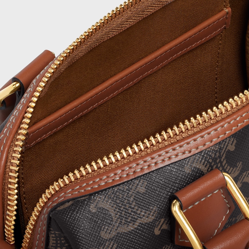 標誌印花小號波士頓包 - 棕黃色 - 斜挎包 - 1 | CELINE