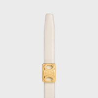MEDIUM 25MM REVERSIBLE FRAMED TRIOMPHE BELT in TAURILLON - BLACK / WHITE COTTON -  - 1 | CELINE