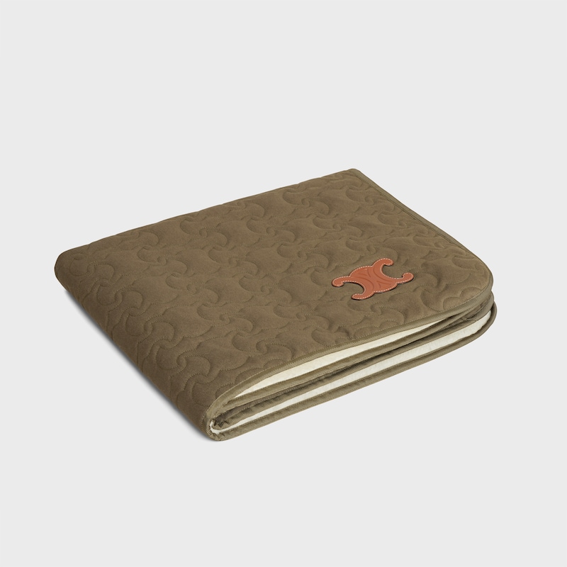 襯芯華達呢織物及羊毛小號狗毯 - 卡其色 - 宠物犬配饰 - 1 | CELINE