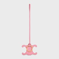 TRIOMPHE BAG CHARM IN SMOOTH CALFSKIN - ROSE - BAG CHARMS - 1 | CELINE