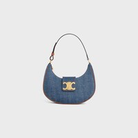 AVA TRIOMPHE中号牛仔布手袋 - 牛仔蓝/棕褐色 - 更多款式 - 1 | CELINE