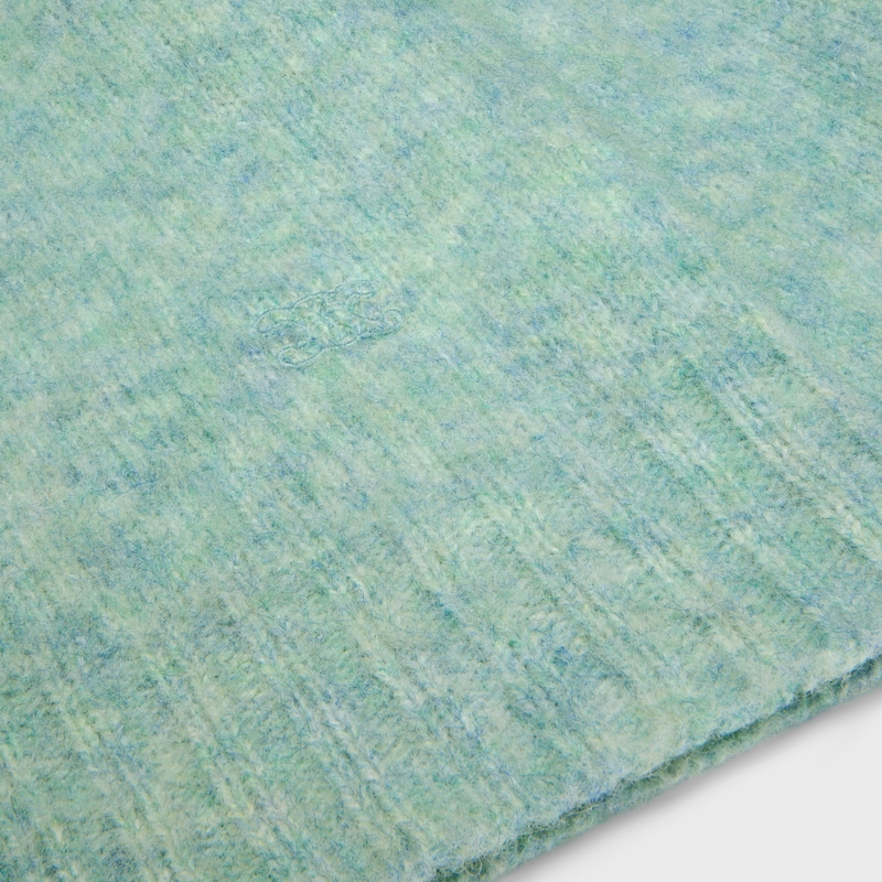 雪特兰羊毛圆领套头衫 - 冰薄荷绿 -  - 1 | CELINE