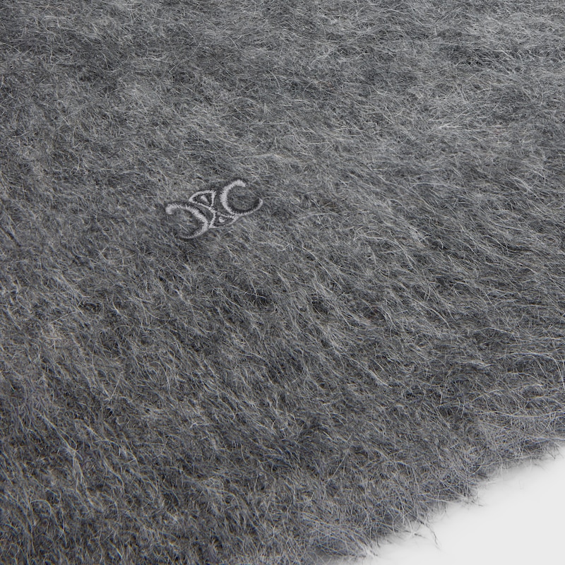 JERSEY CON CUELLO REDONDO DE MOHAIR PEINADO - GRIS MEDIO -  - 1 | CELINE