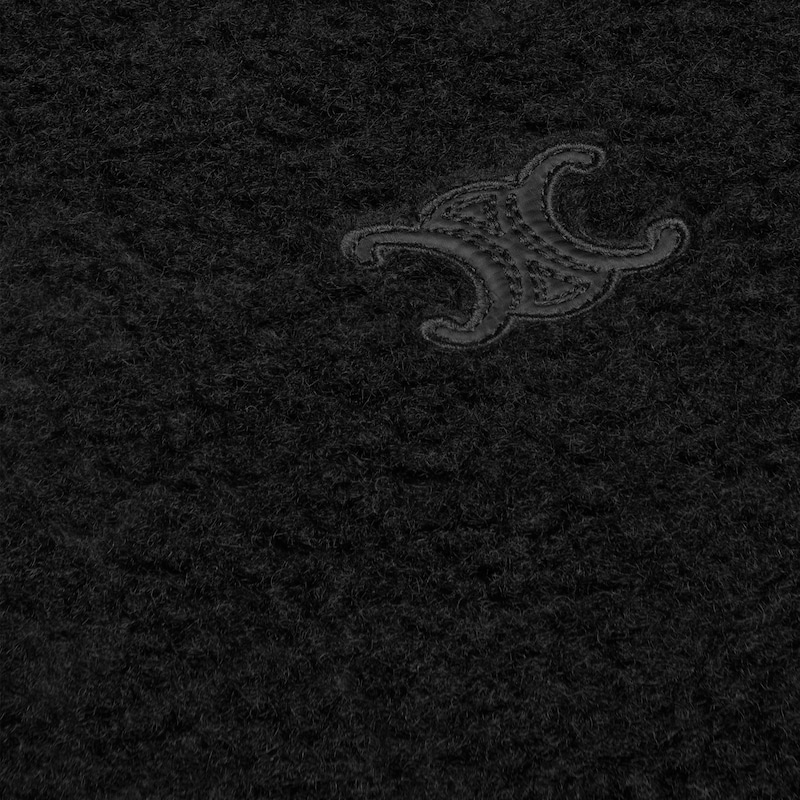 hooded jacket IN polar fleece - BLACK -  - 1 | CELINE