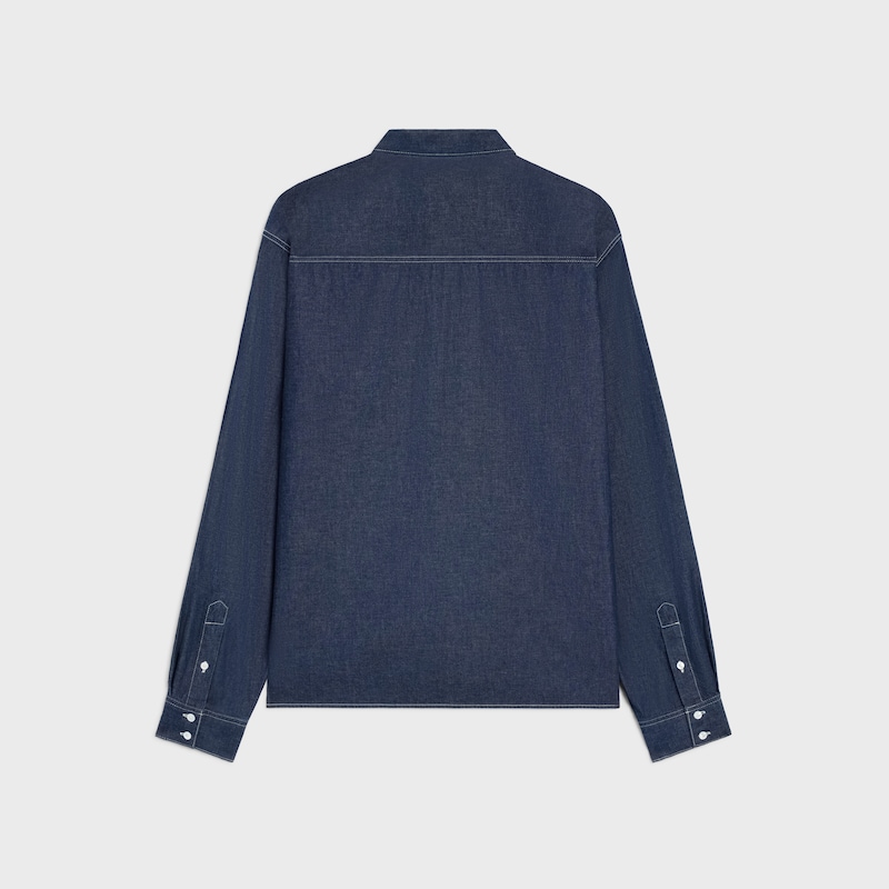 宽大型衬衫 - DARK水洗色 -  - 1 | CELINE