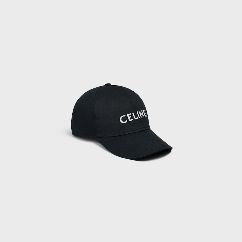 CELINE BASEBALL CAP IN COTTON - BLACK -  - 1 | CELINE
