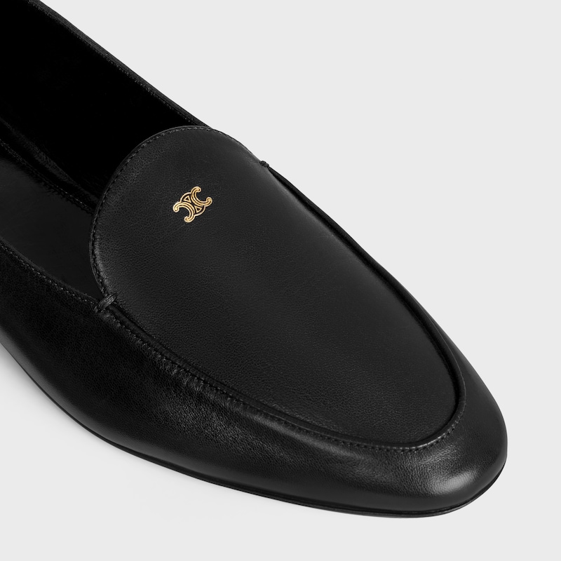 AURA LOAFER IN GOATSKIN - BLACK -  - 1 | CELINE