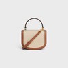 MINI BESACE CLEA in Textile and calfskin - NATURAL / TAN - MORE LINES - 3 | CELINE