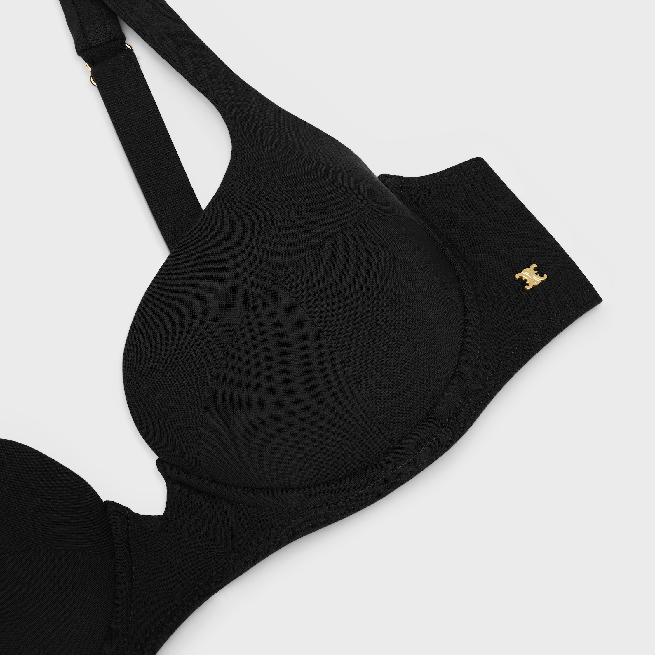 balconette top IN matte jersey - BLACK | CELINE
