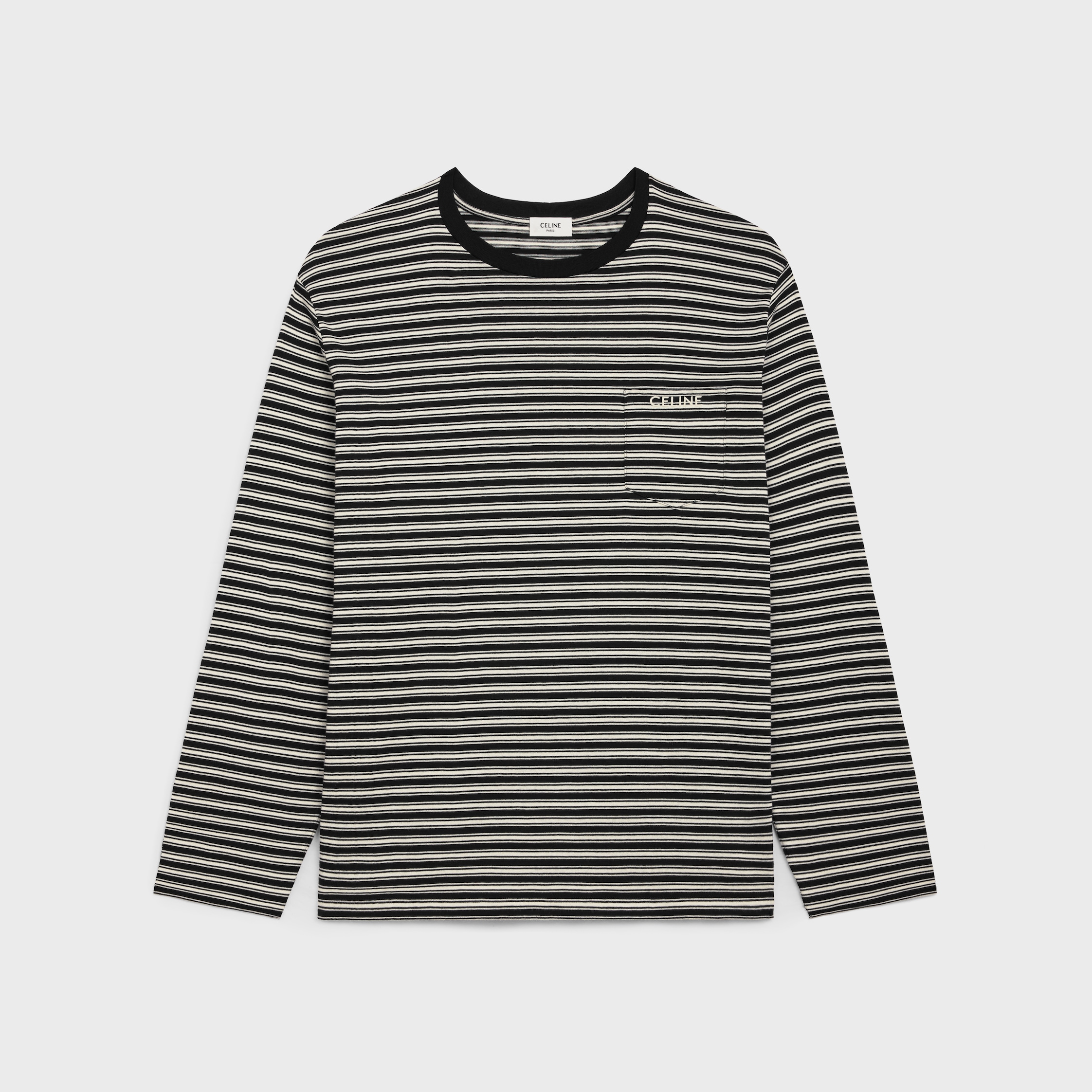 【国内発送】CELINE ストライプ Tシャツ / ジャージー RX06M0M46-38LC_1_SS25_P1_M.tif