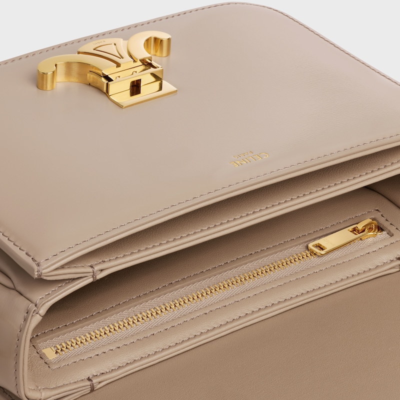 TEEN TRIOMPHE BAG IN shiny calfskin - SAFARI - TRIOMPHE - 1 | CELINE