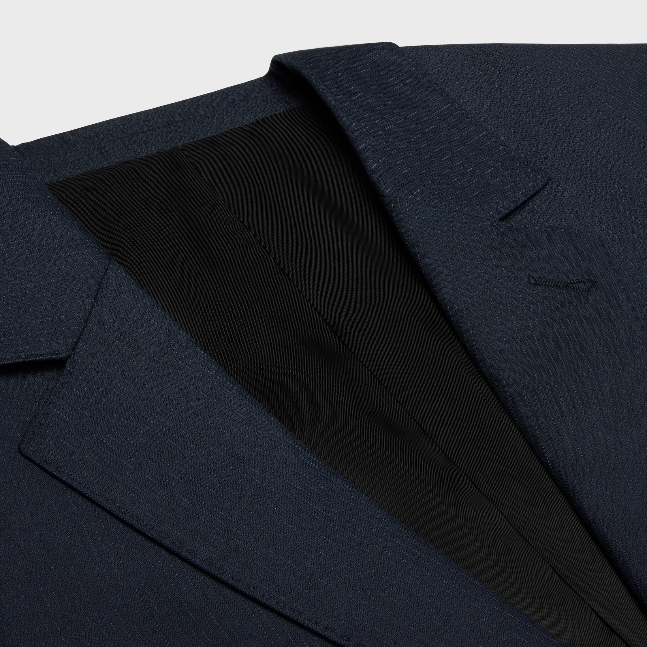 CELINE｜BLAZERS ( JACKET IN STRIPED WOOL (2V18T547O BNF BLAZER IN STRIPED WOOL - NAVY/CRAIE | CELINE