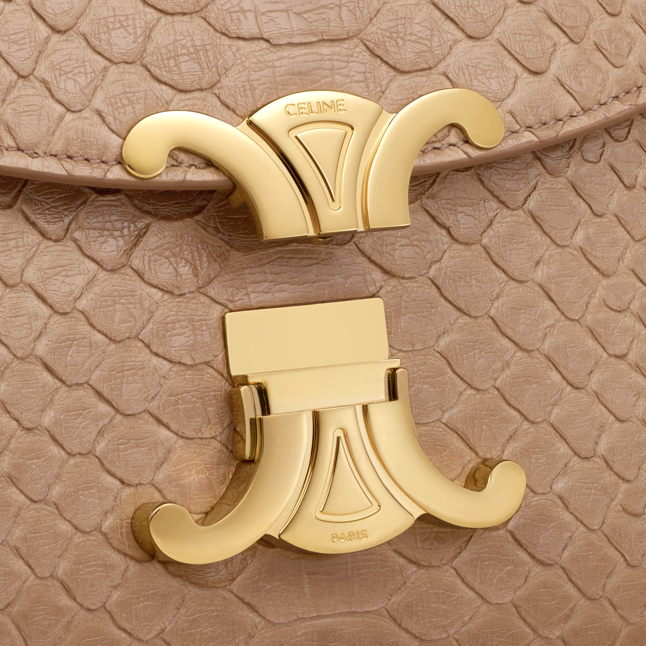 限定！即納！CELINE ティーン ニノ バッグ/グリッターパイソン ティーン ニノ バッグ / パイソン - ミルキーブラウン | CELINE