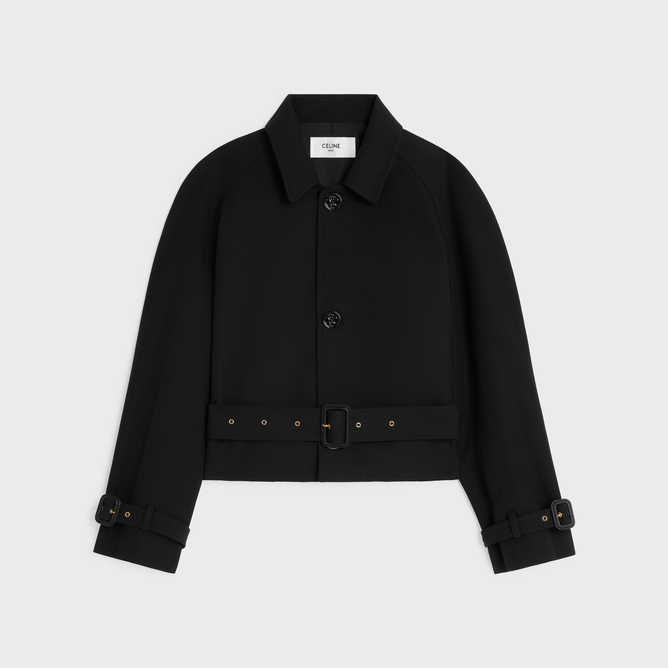 jacket IN COTTON AND WOOL GABARDINE