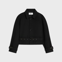 jacket IN COTTON AND WOOL GABARDINE - BLACK -  - 1 | CELINE