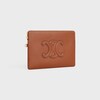 SMALL POUCH WITH STRAP CUIR TRIOMPHE IN smooth calfskin - TAN - NEW - 3 | CELINE