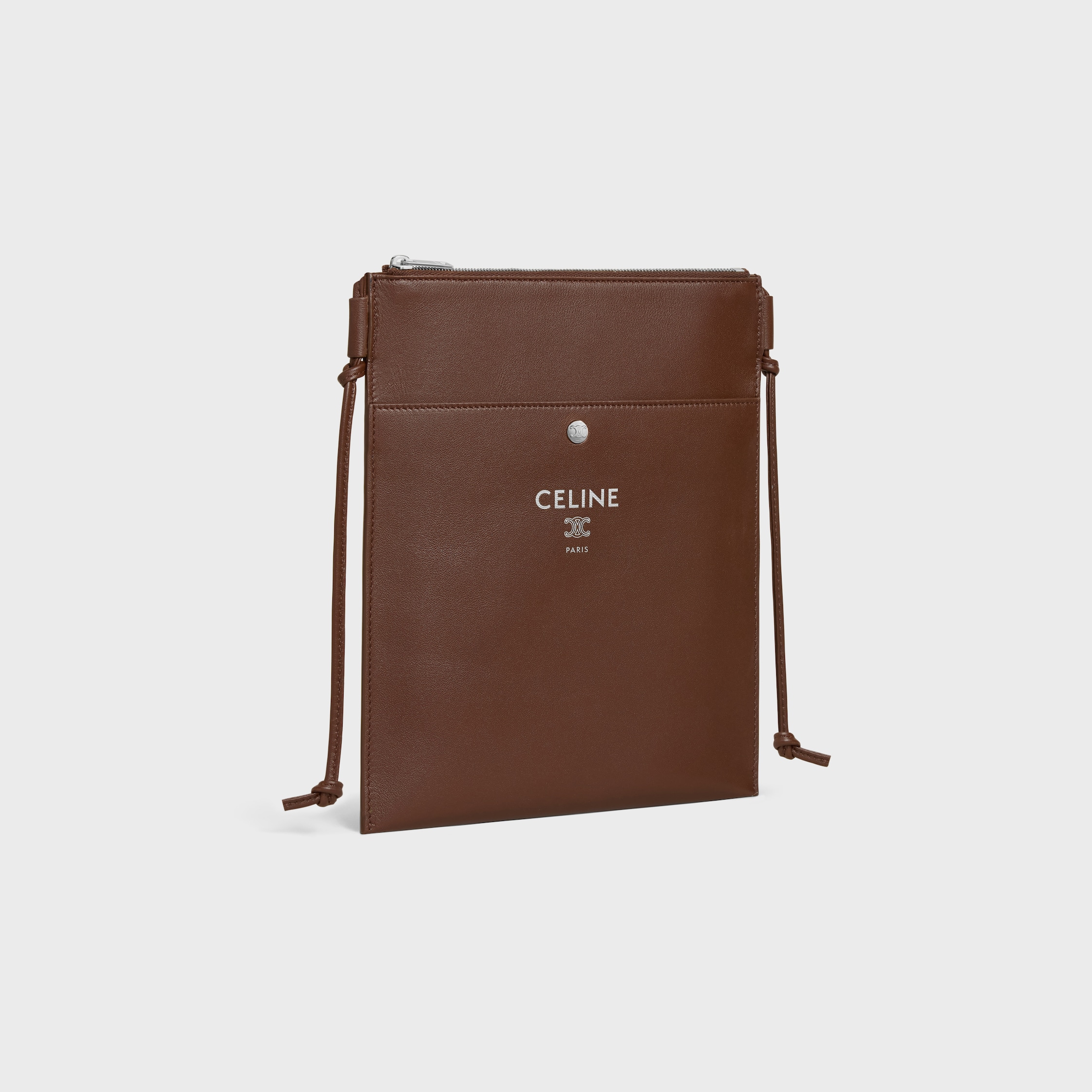 SHARP POUCH TAKE AWAY IN SMOOTH LAMBSKIN - CHOCOLATE | CELINE