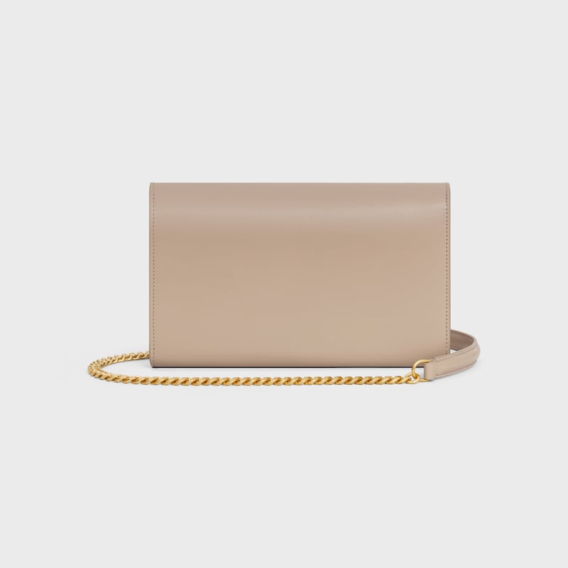 ENVELOPE WALLET ON CHAIN IN Shiny calfskin - SAFARI - MORE LINES - 1 | CELINE