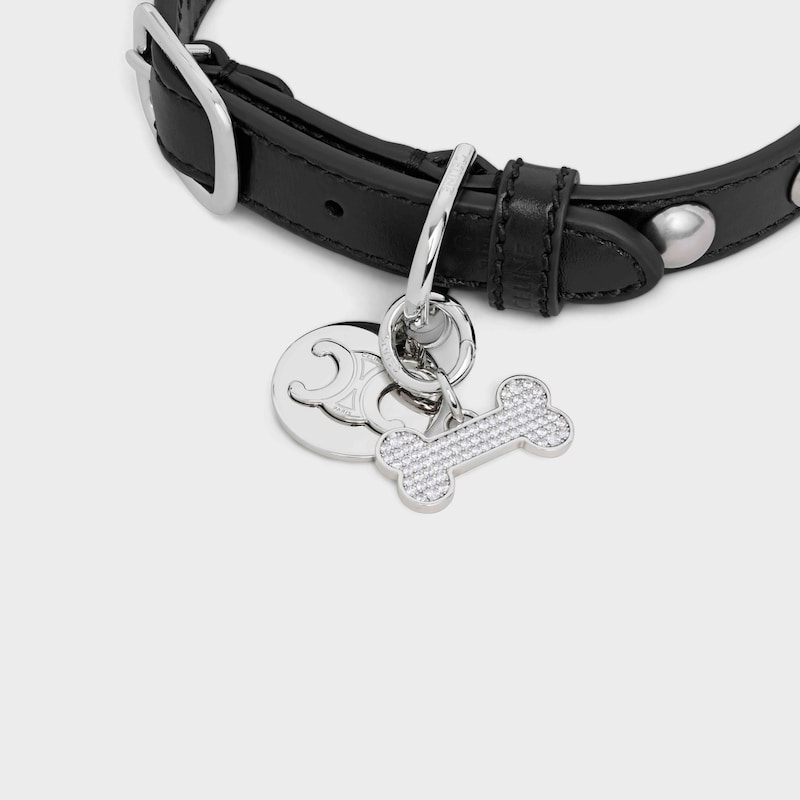 黃銅骨頭水晶狗牌 - 銀色 - 宠物犬配饰 - 1 | CELINE