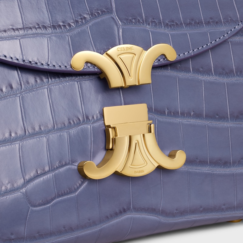 TEEN NINO BAG IN POROSUS CROCODILE - PURPLE SAGE - NINO - 1 | CELINE