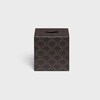 Tissue Cube in Triomphe Canvas - BLACK / TAN - CELINE MAISON - 1 | CELINE