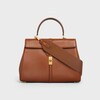 Short Strap in textile and calfskin - TAN - BAG CHARMS - 2 | CELINE