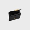 CARD HOLDER WITH FLAP TRIOMPHE IN Shiny calfskin - BLACK - TRIOMPHE - 4 | CELINE
