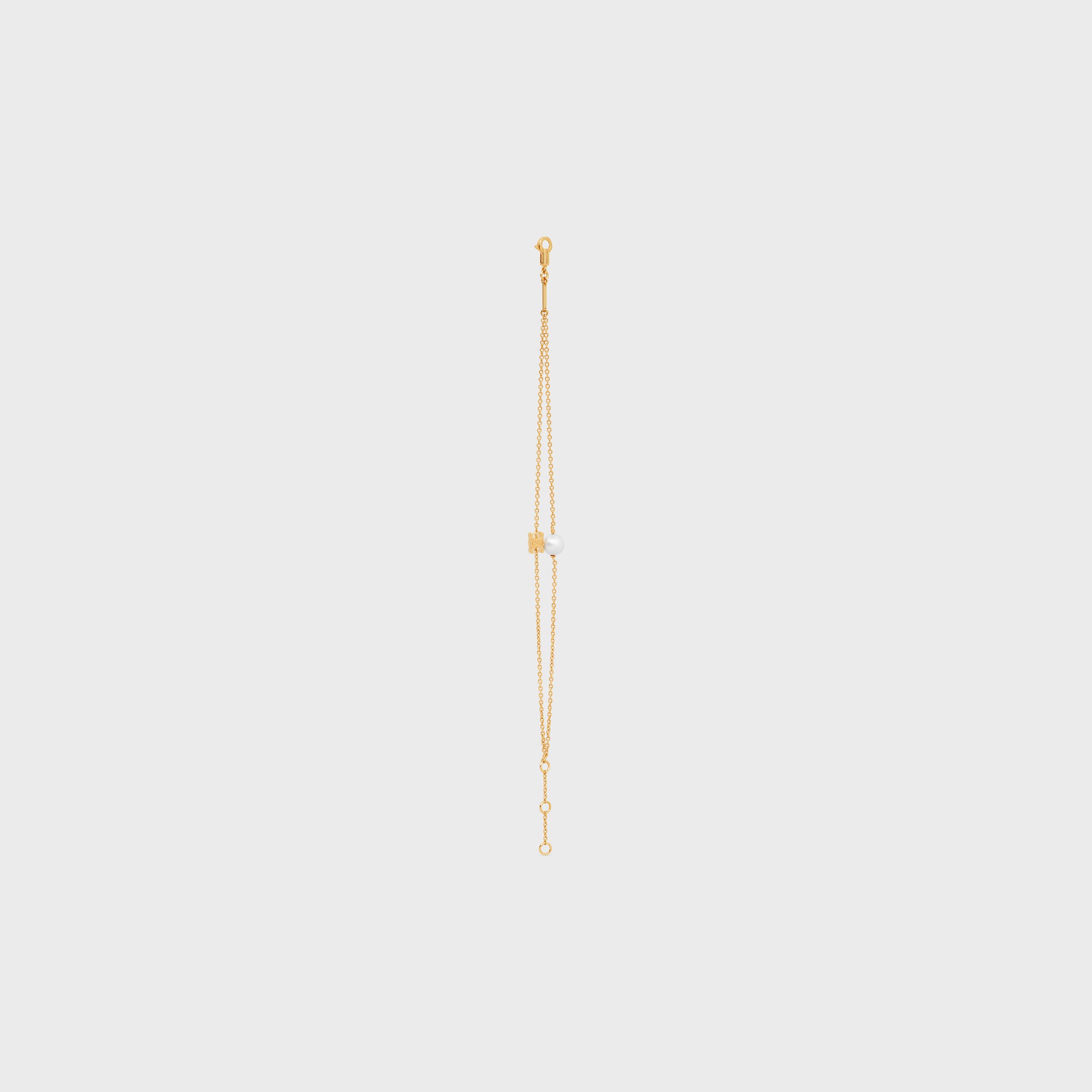 LES PERLES CELINE BRACELET IN RESIN PEARL AND BRASS - | CELINE