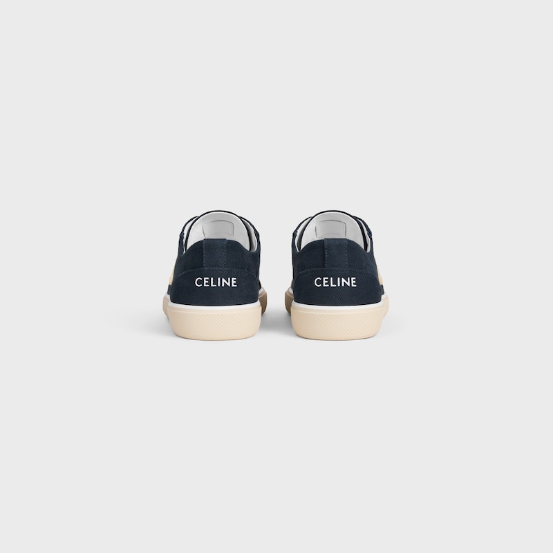 CELINE ALAN SNEAKERS WITH TRIOMPHE IN CANVAS - NAVY -  - 1 | CELINE
