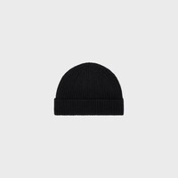 TRIOMPHE BEANIE IN SEAMLESS CASHMERE - BLACK -  - 2 | CELINE