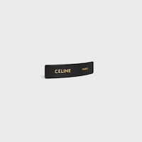 Celine Paris Hair Clip in Lambskin, Brass with Gold Finish and Steel - Black / Gold - HAIR ACCESSORIES - 2 | CELINE