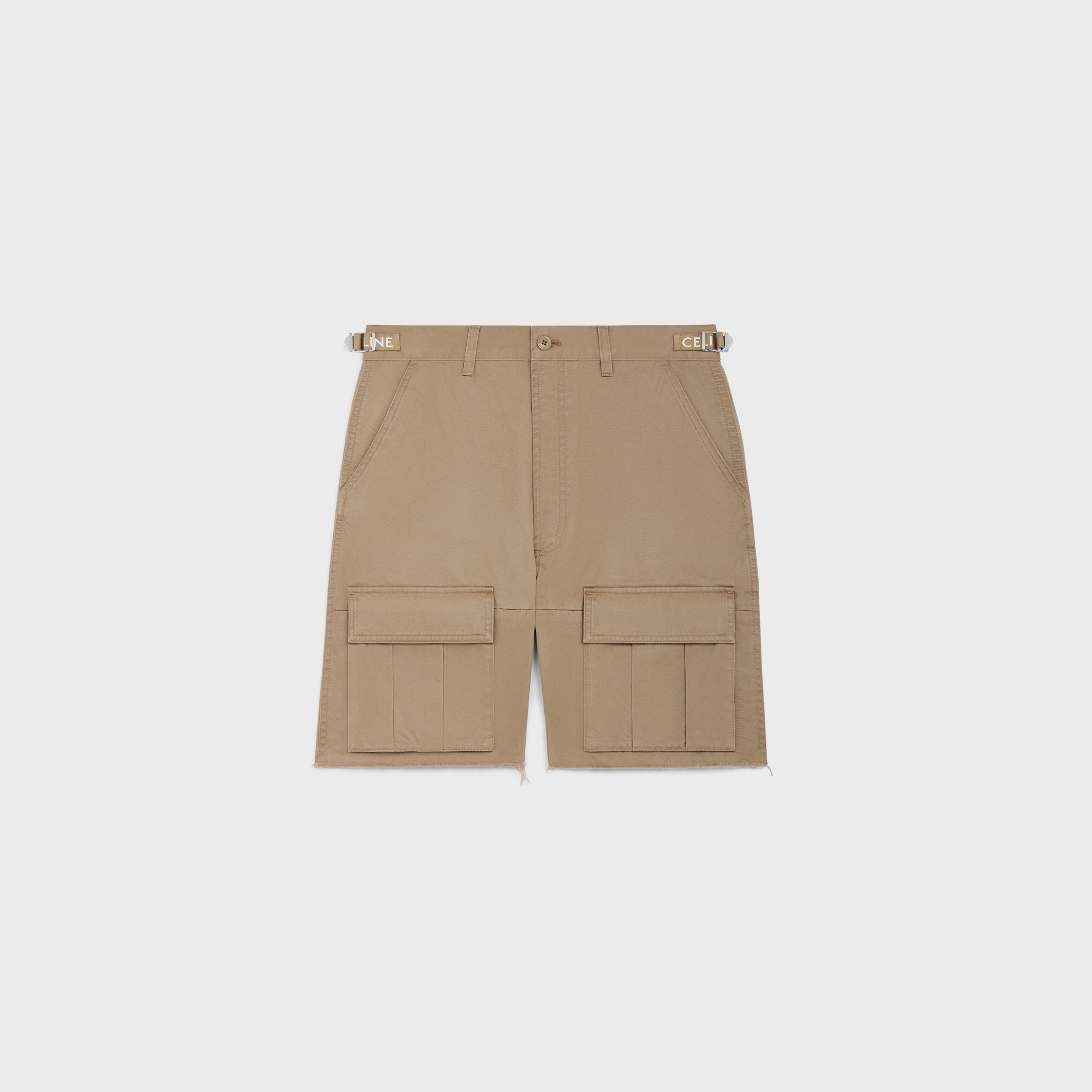 【CELINE】CELINE CARGO PANTS IN DRILL COTTON ボトムス Beige Straight-Leg Twill Cargo Trousers | CELINE HOMME | MR