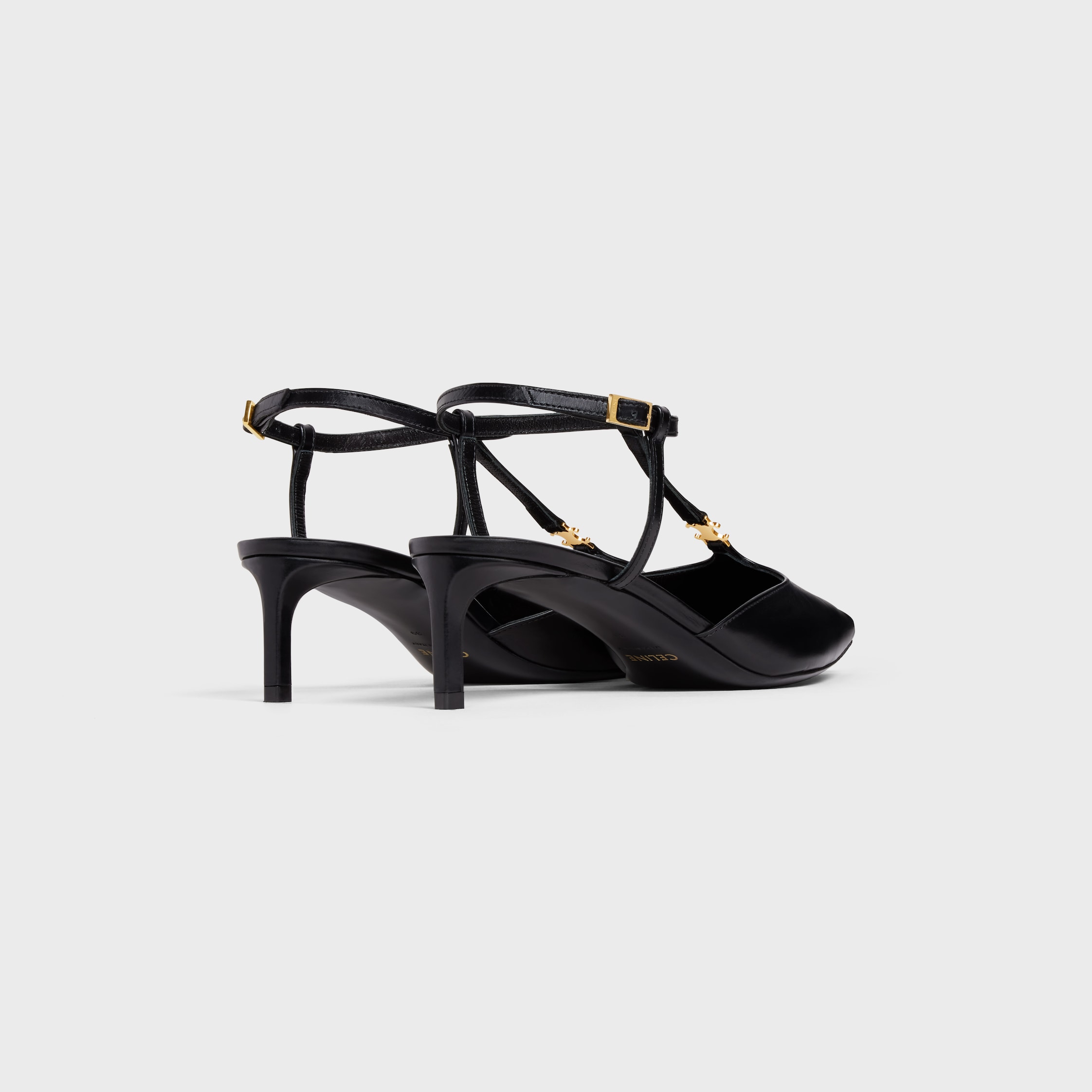 CELINE KITTEN T-BAR STRAP PUMP IN CALFSKIN - BLACK | CELINE
