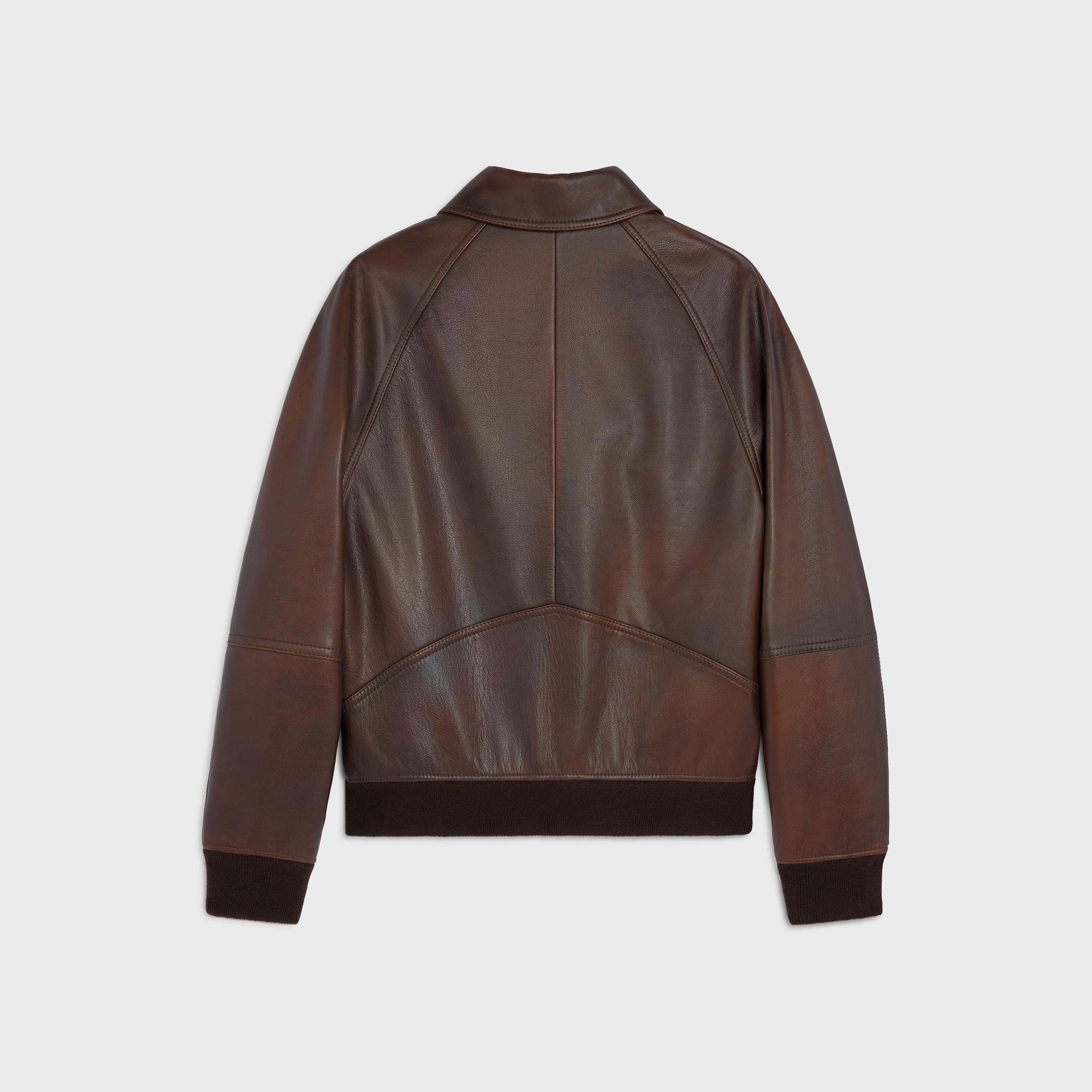 ジャケット CELINE OVERSIZED BOMBER JACKET IN CALFSKIN CELINE HOMME Teddy Oversized Logo-Appliquéd Leather Bomber