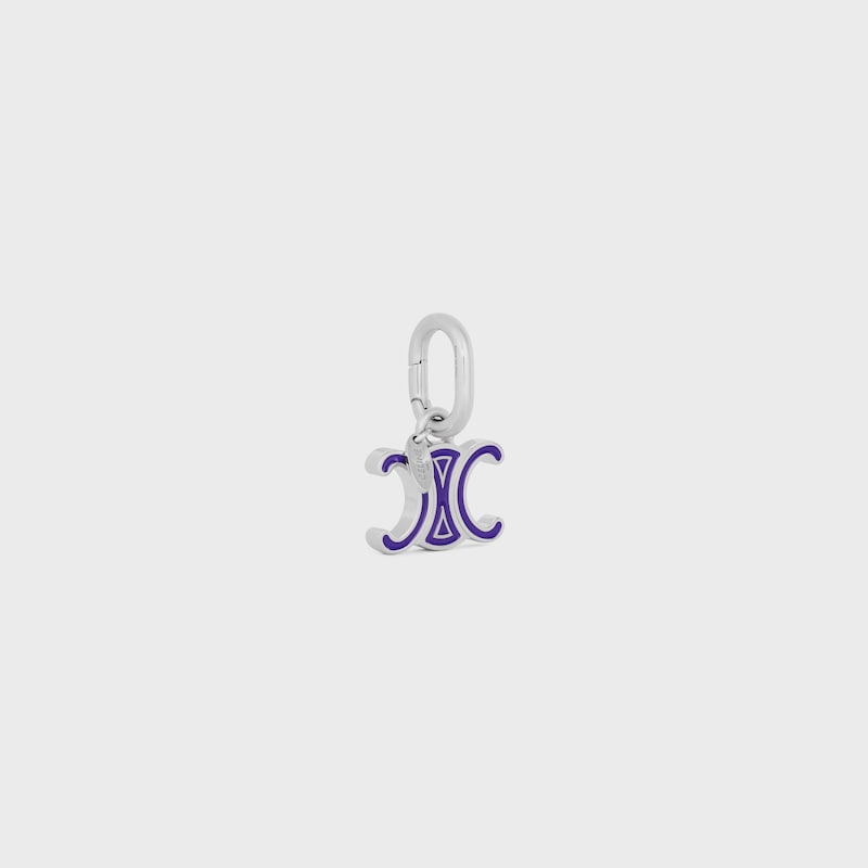 Triomphe Celine Charms en &eacute;mail et Laiton Rhodi&eacute; - Argent / Violet - CELINE CHARMS - 1 | CELINE